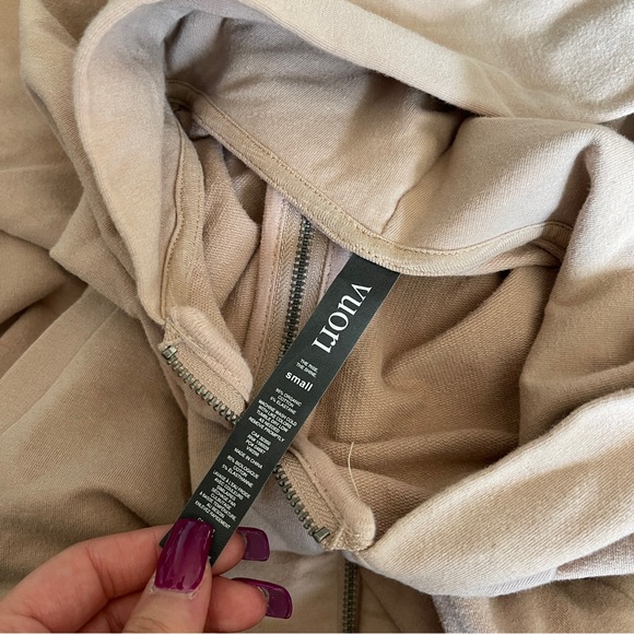 Vuori Laguna Full Zip Hoodie in Blush Pink Size Small - Picture 6 of 6